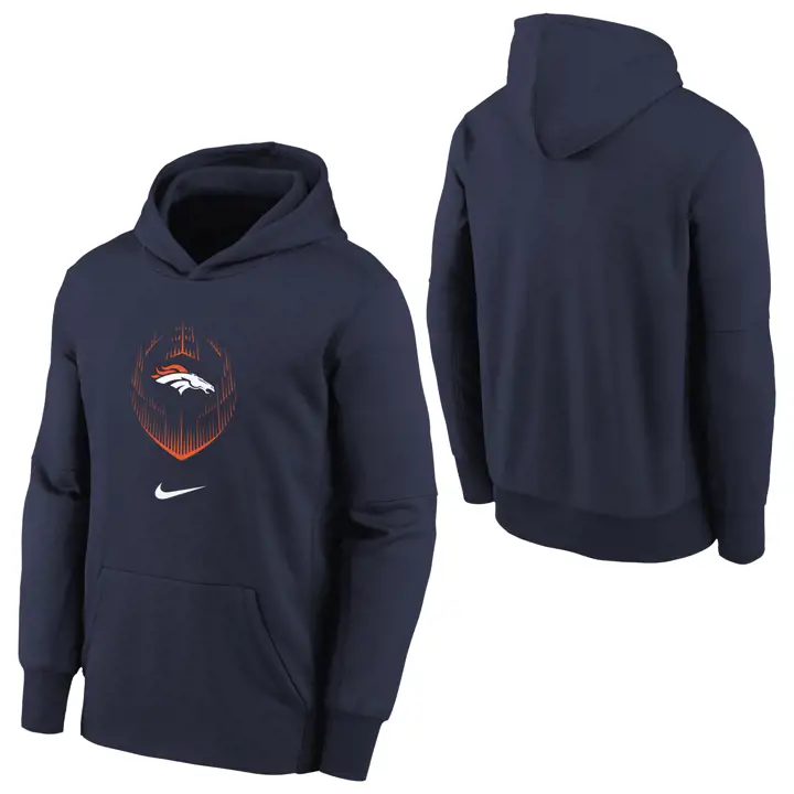 Denver Broncos Sweat à capuche NFL Youth Icon 24 GRY