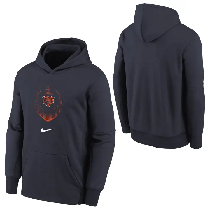 Sweat à capuche icône jeune NFL Chicago Bears 24 GRY