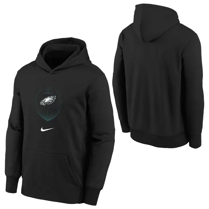 Philadelphia Eagles NFL Sweat à Capuche Jeune Icon 24 GRY