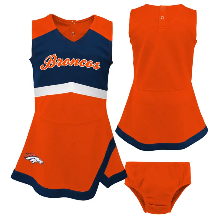 Robe de pom-pom girl Denver Broncos NFL pour enfant ORG