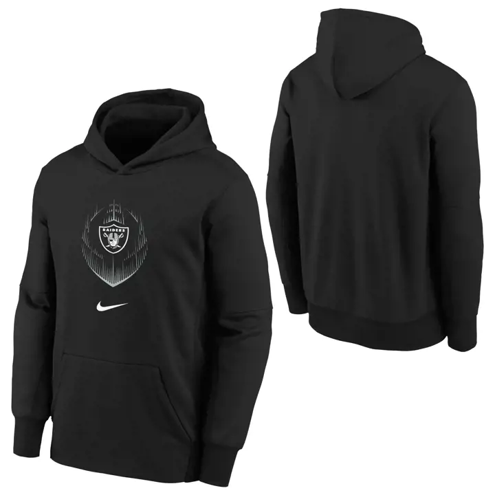 Las Vegas Raiders - Chandail à capuche iconique NFL pour jeune - 24 GRY