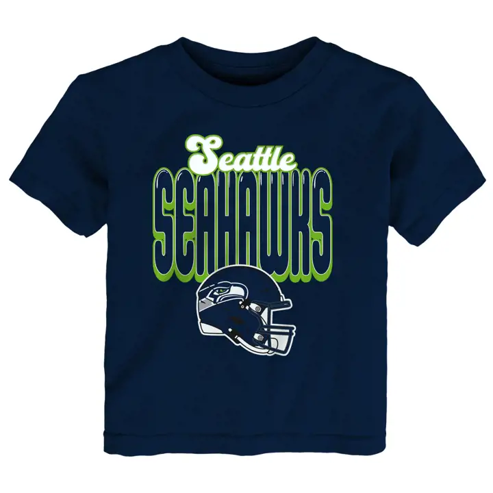 T-shirt long garçon NFL Seattle Seahawks BLEU MARINE