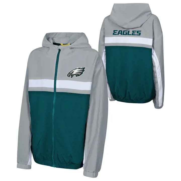 Philadelphia Eagles NFL Coupe-Vent Enfant GRIS/TURQ