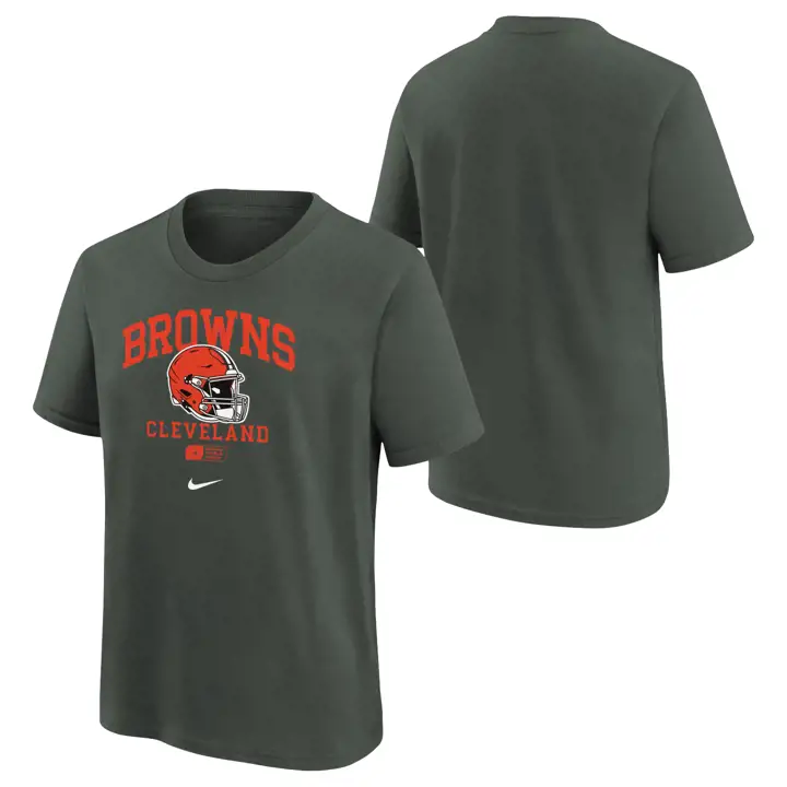 T-shirt Enfant NFL Cleveland Browns Casque Essentiel 24 ANTHRACITE