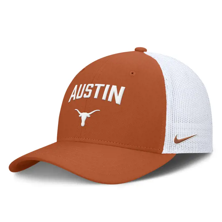 Casquette ajustée Texas Longhorns NCAA NK Primetime Rise ORG/WHT