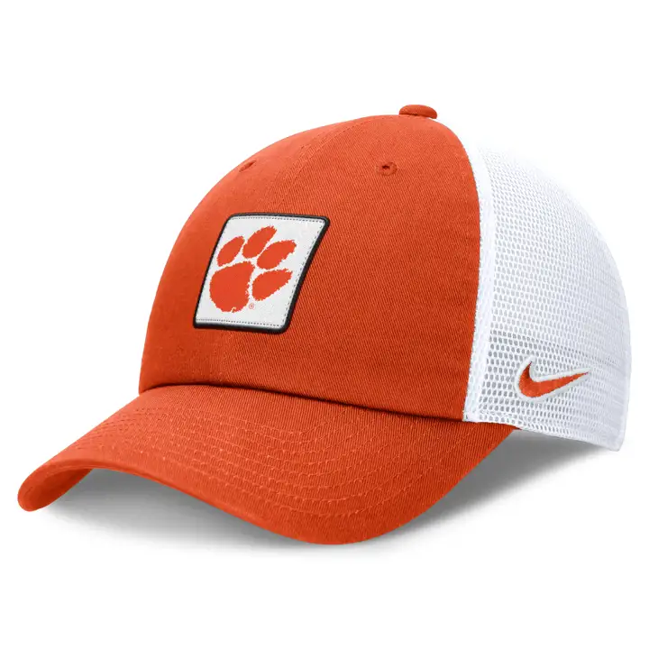 Clemson Tigers NCAA NK Primetime Club Trucker ORG/WHT