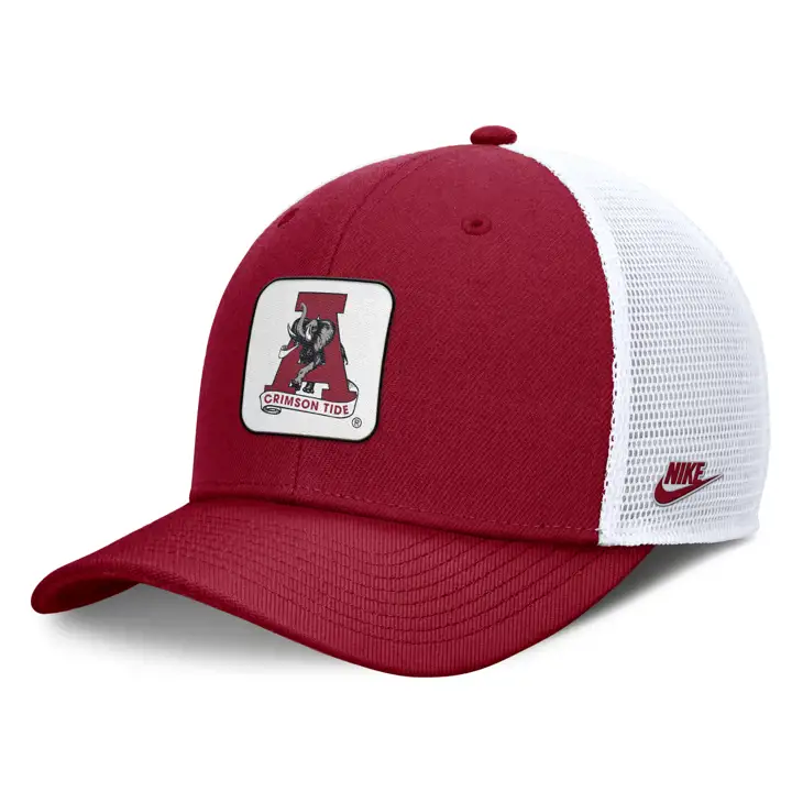 Alabama Crimson Tide NCAA NK Legacy Rise Patch Trucker CRIM/