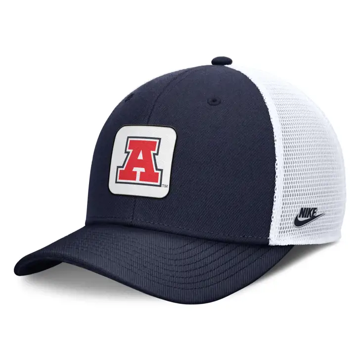 Casquette trucker à écusson Arizona Wildcats NCAA NK Legacy Rise Bleu marine/Blanc