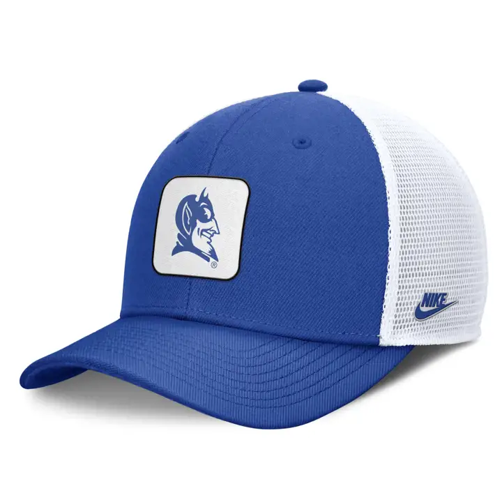 Duke Blue Devils NCAA NK Legacy Rise Patch Trucker RBL/WHT