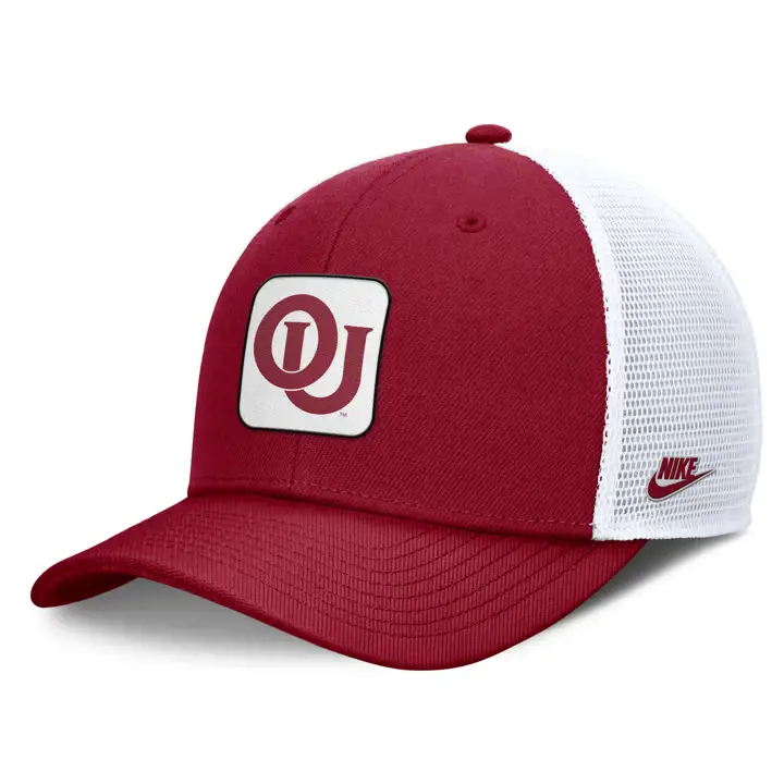 Oklahoma Sooners NCAA NK Legacy Rise Patch Trucker CRIM/BLC