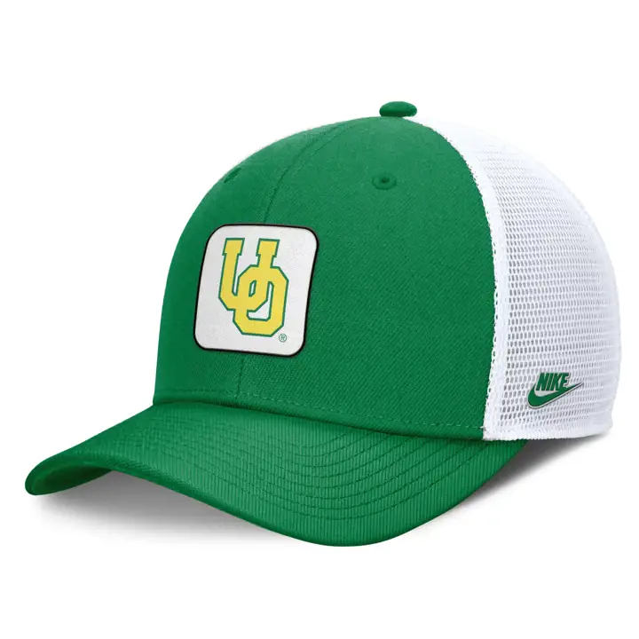 Casquette Trucker Oregon Ducks NCAA NK Legacy Rise Patch Verte/Blanche