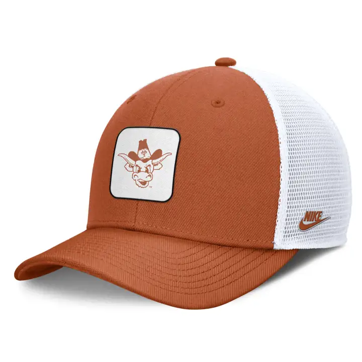 Texas Longhorns NCAA NK Legacy Rise Patch Trucker ORG/BLC