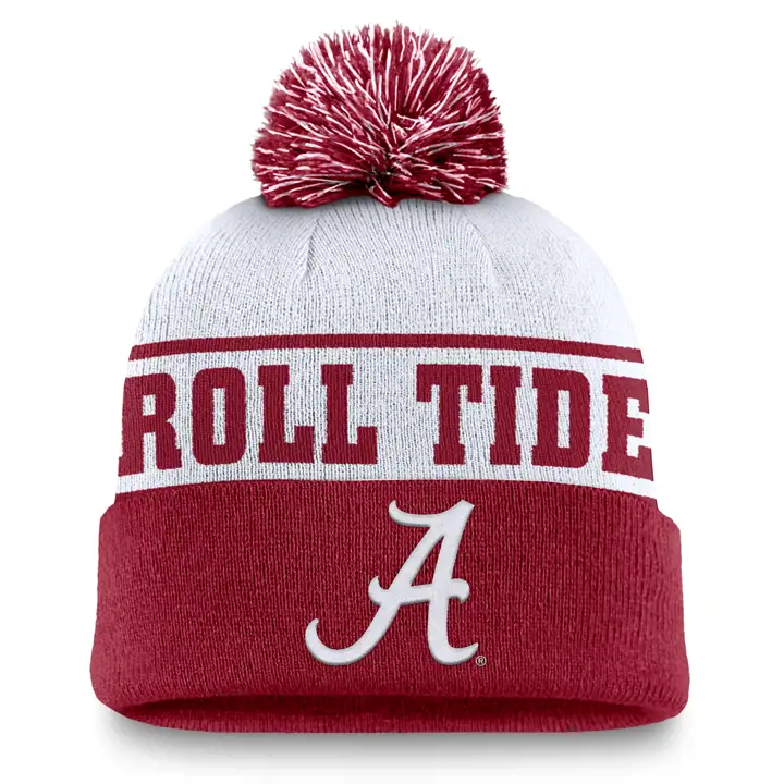 Alabama Crimson Tide NCAA NK Local Pom Knit BLANC