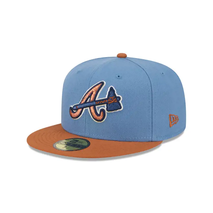 Casquette 59FIFTY MLB Pastel Punch Slate des ATLANTA BRAVES SLBL/BRN/GRY