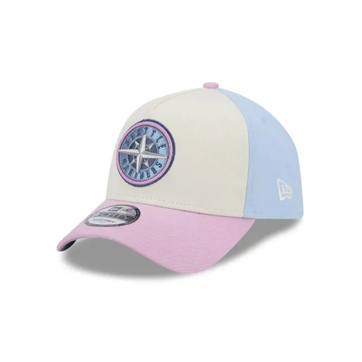 MARINERS MLB Pastel Punch Barbe à Papa 9FORTY A-Frame GRIS/BLEU CIEL