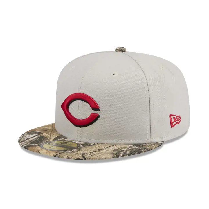 CINCINNATI REDS MLB Stone Tree 59FIFTY STONE/CAMOUFLAGE/GRIS 150ÈME ANNIVERSAIRE