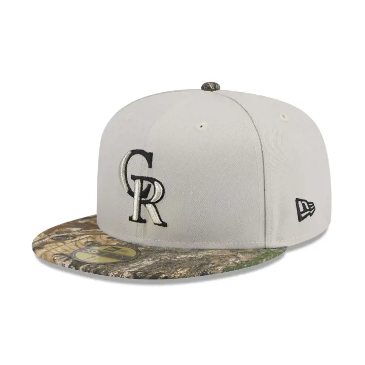 COLORADO ROCKIES MLB Stone Tree 59FIFTY 25TH ANN STONE/CAMO/