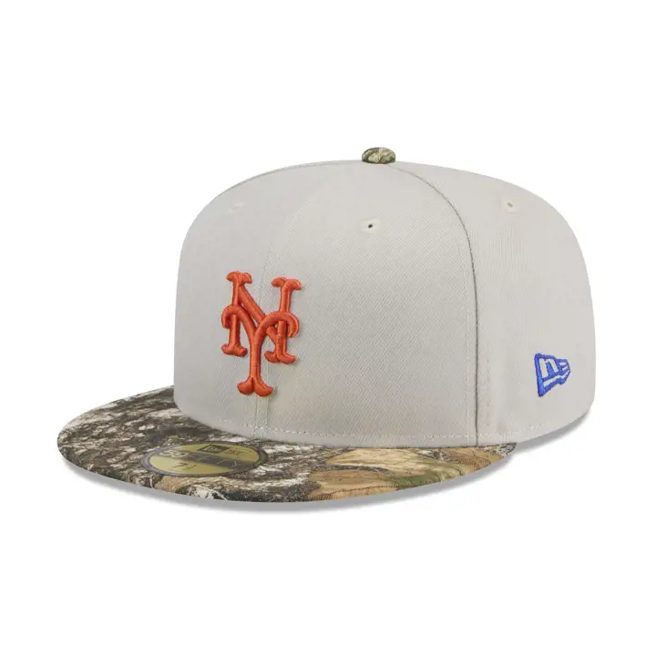 Casquette ajustée 59FIFTY MLB Stone Tree des NEW YORK METS WS 1969 STONE/CAMO/GRY
