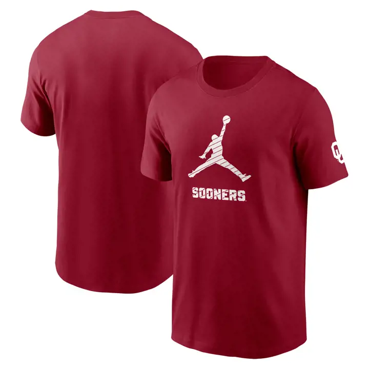T-SHIRT EN COTON OKLAHOMA SOONERS NCAA AVEC LOGO 2 COULEURS 24 CRIM