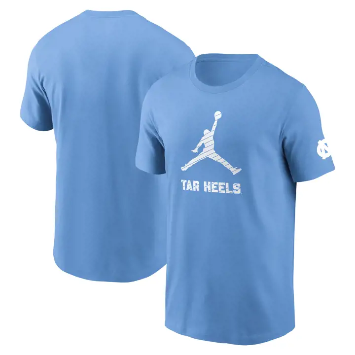 T-SHIRT EN COTON LOGO DEUX COULEURS NORTH CAROLINA TAR HEELS NCAA 24 B