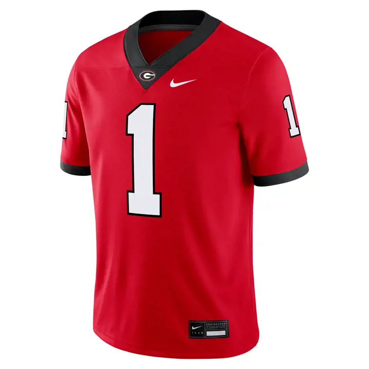 Maillot Replica de match de football américain NCAA des Georgia Bulldogs, ROUGE