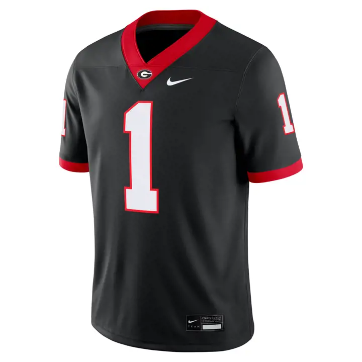 Maillot de match réplique alternatif NCAA Football Georgia Bulldogs BLK