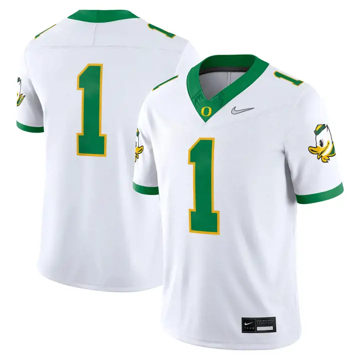 Maillot de match réplique NCAA Oregon Ducks de football américain Alt. WHT
