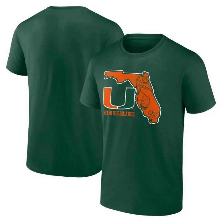 T-shirt vert Miami Hurricanes NCAA State Lock Up