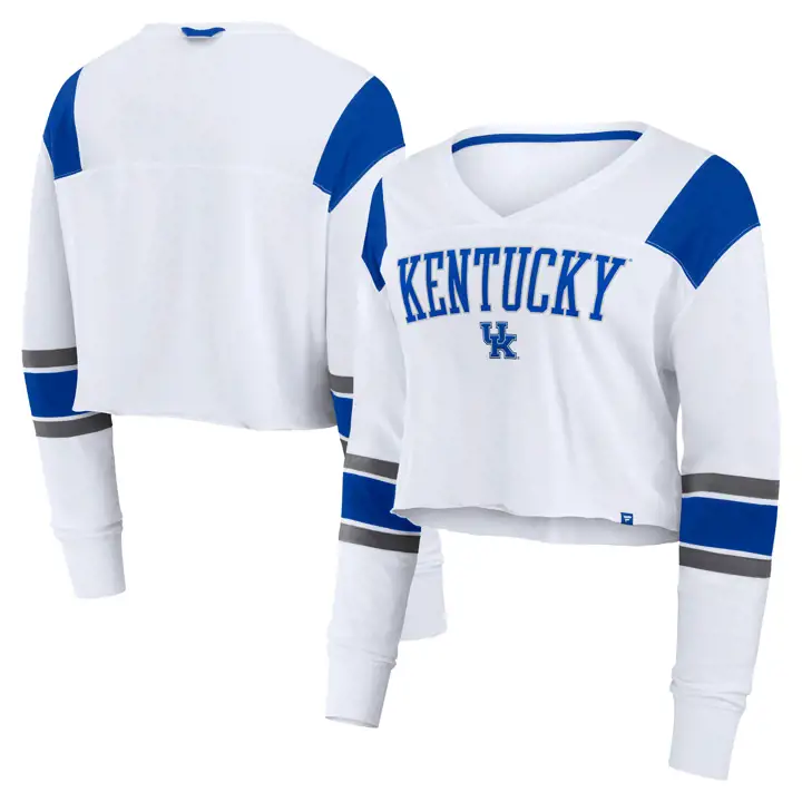 T-shirt à manches longues Kentucky Wildcats NCAA Colorblock extensible pour femme