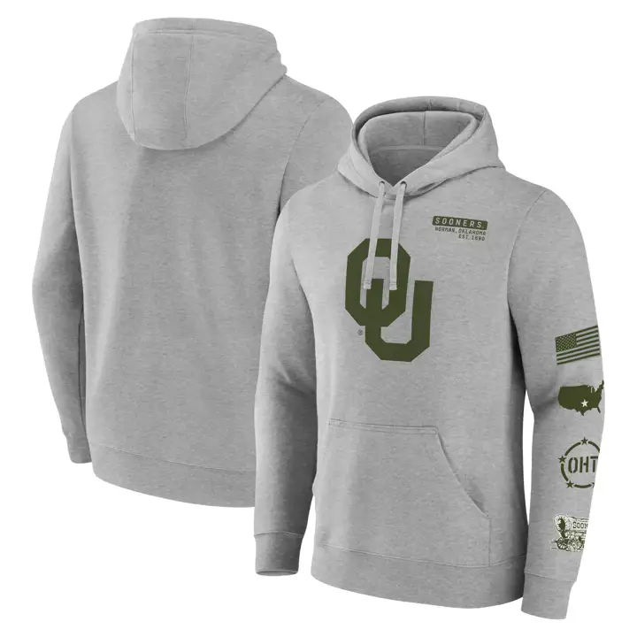 Sweat à capuche Oklahoma Sooners NCAA OHT Badge GRIS