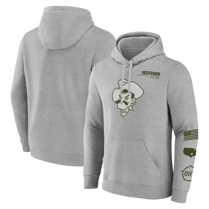 Oklahoma State Cowboys NCAA OHT Badge Hooded Sweatshirt GRY