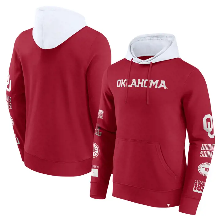Sweat à capuche Oklahoma Sooners NCAA Colorblock Badge CRIM