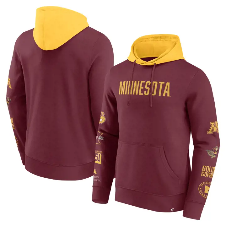 Sweat à capuche Minnesota Golden Gophers NCAA Colorblock Badge MAR