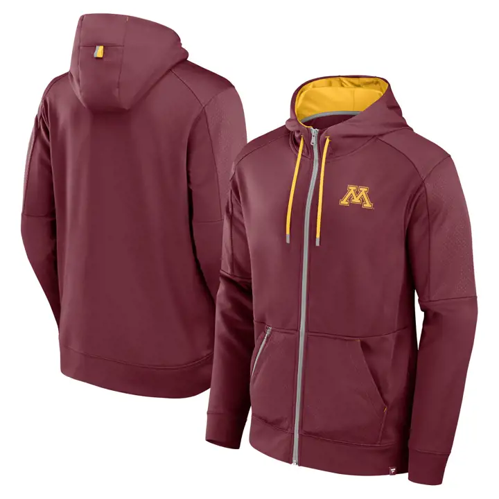 Minnesota Golden Gophers NCAA Defender Zip intégral MAR