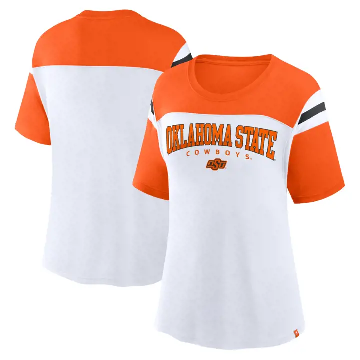 T-shirt blanc « Winning Gear » pour femme des Cowboys de l'Oklahoma State NCAA