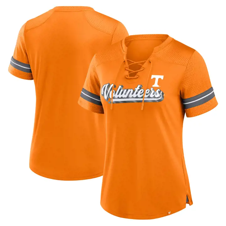 Haut Athena Tennessee Volunteers NCAA pour femme avec liseré contrastant