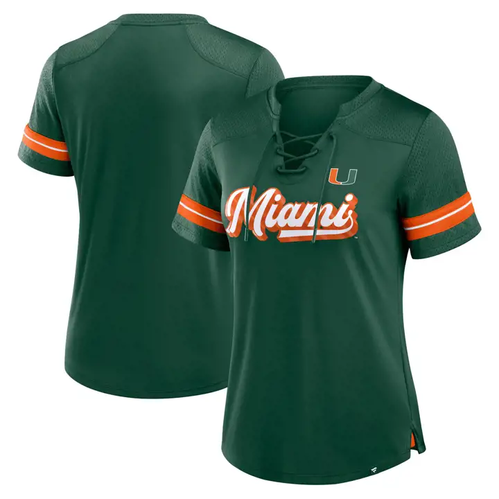 Miami Hurricanes NCAA - Haut Athena pour femme (Vert)