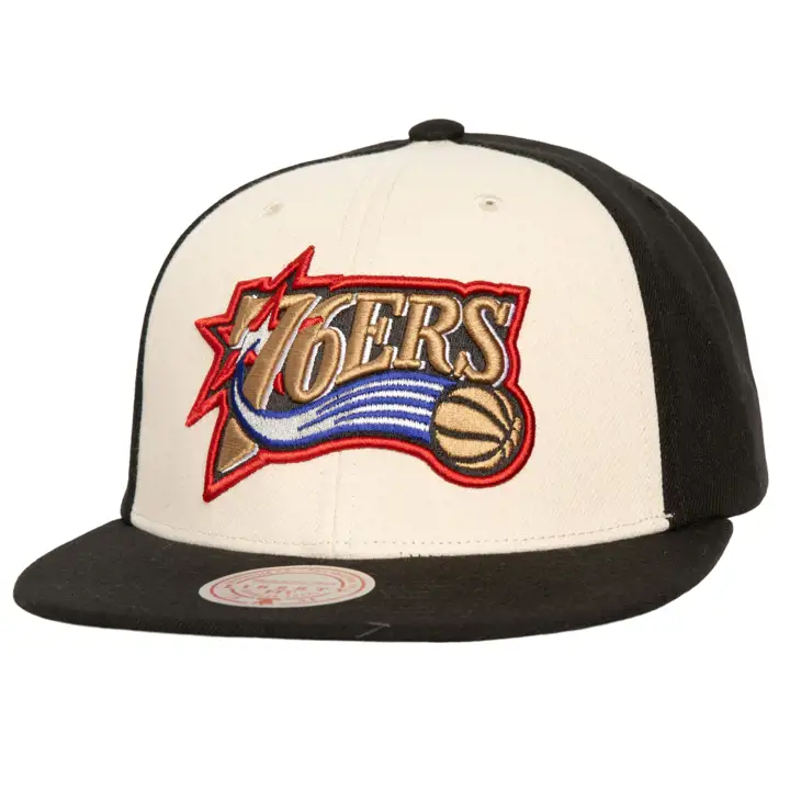 Casquette à visière plate Philadelphia 76ers NBA MN Front Off noir/ noir/ gris