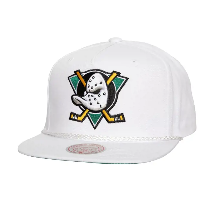 ANAHEIM DUCKS LNH MN Casquette de Golfeur Vintage Corde Blanche