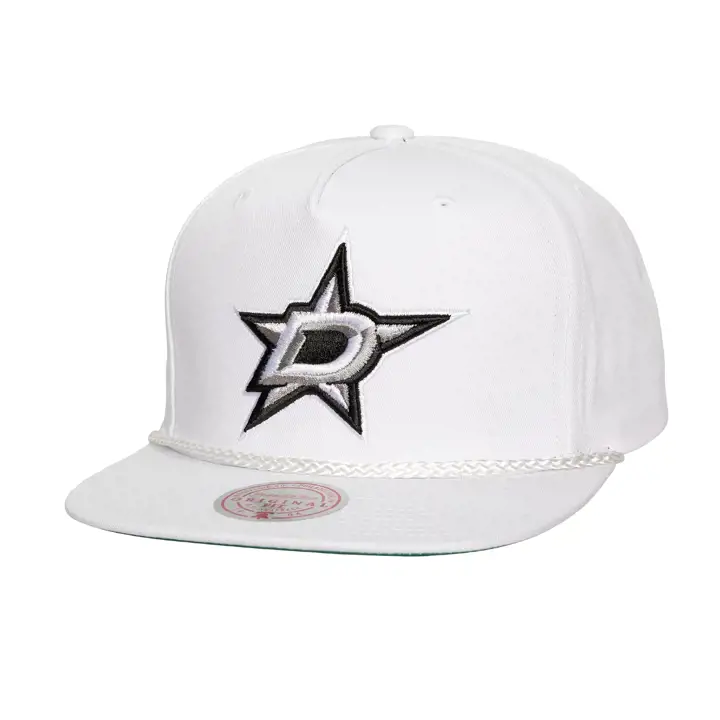 Casquette Golfer DALLAS STARS LNH MN blanche avec corde, collection actuelle, blanche
