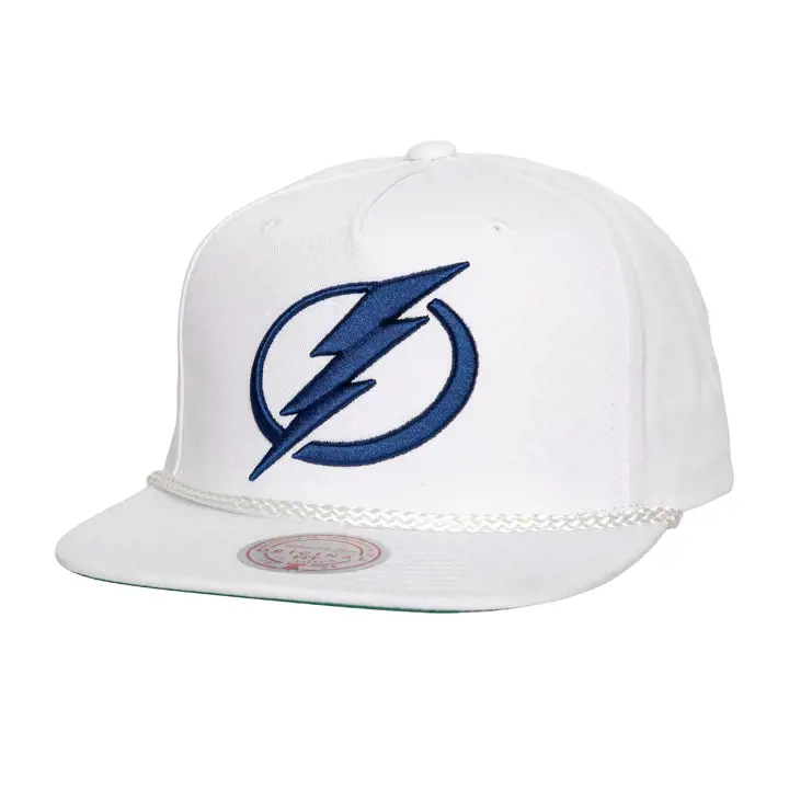 Casquette de golf blanche TAMPA BAY LIGHTNING NHL MN avec cordelette blanche