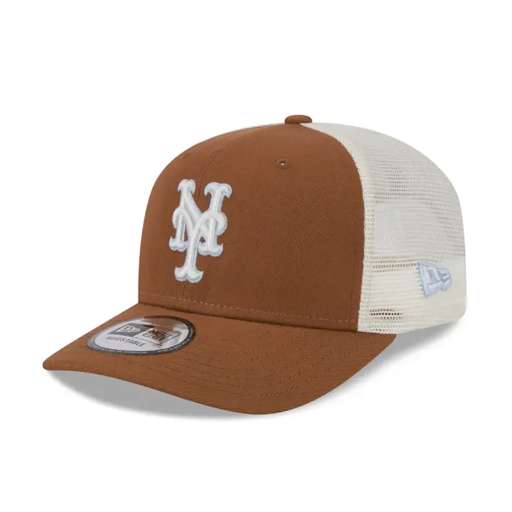 New York Mets MLB New Era Pastel Punch Trucker BRN