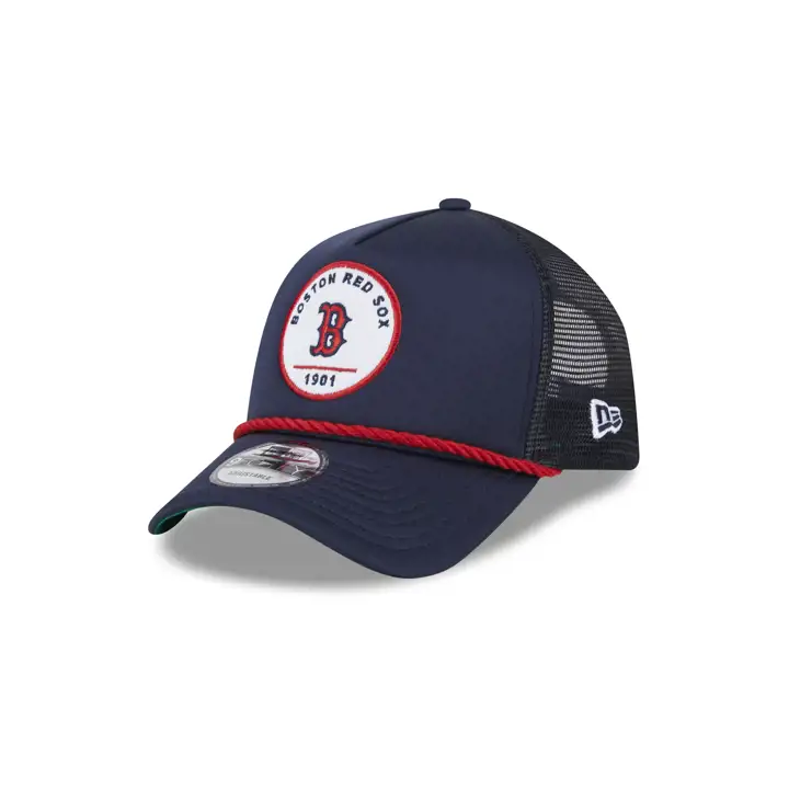 Casquette ajustable New Era 9FORTY Boston Red Sox MLB Patch Trucker NAVY