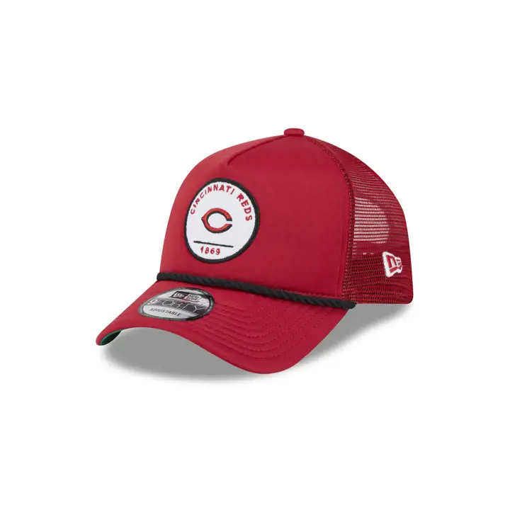 Casquette Trucker 9FORTY Rope Patch New Era MLB Cincinnati Reds ROUGE