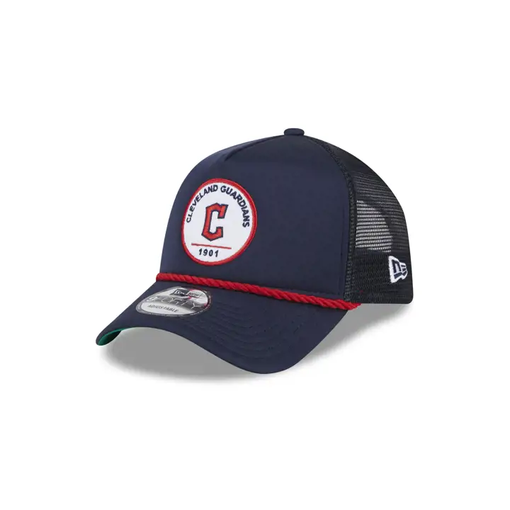 Cleveland Guardians MLB New Era Patch 9FORTY Casquette Trucker à Corde NA