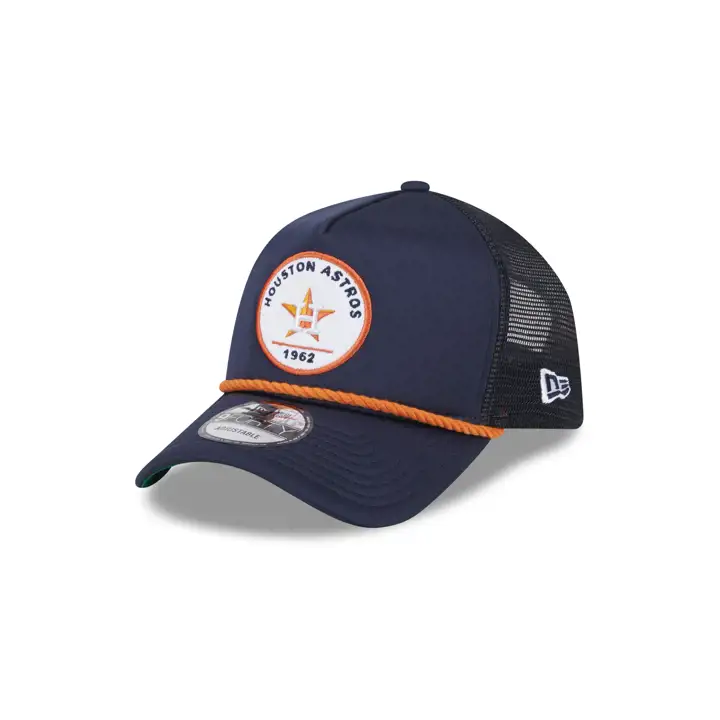 Houston Astros MLB New Era Patch 9FORTY Rope Trucker MARINE