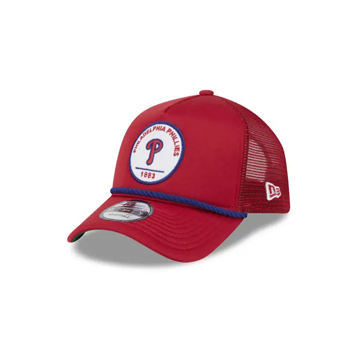 Casquette trucker Philadelphia Phillies MLB New Era Patch 9FORTY à corde