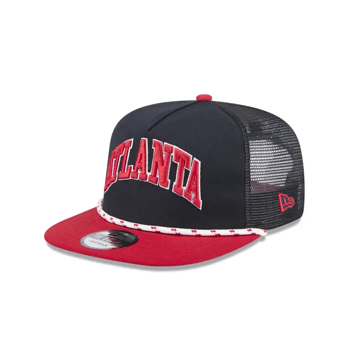 Atlanta Braves MLB New Era TT Wordmark Mesh Rope Golfer ROUGE