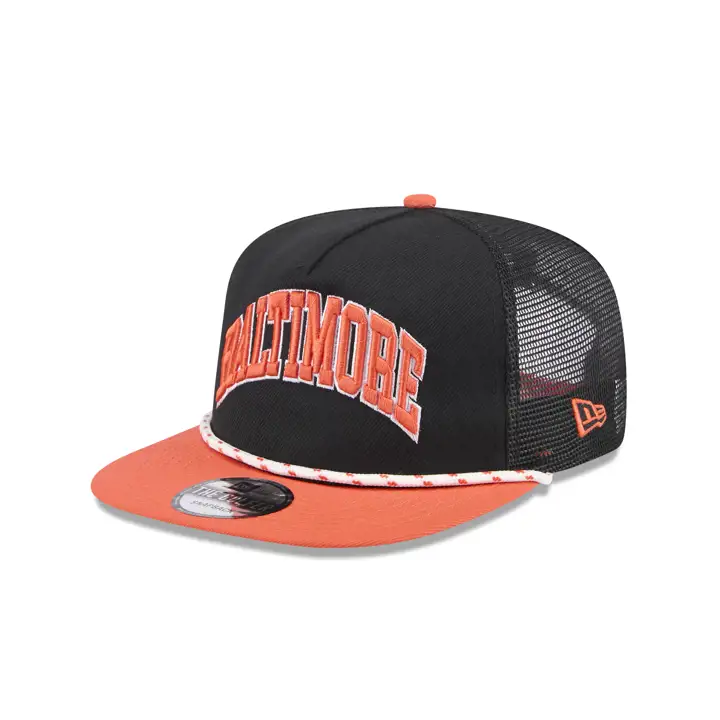 Baltimore Orioles MLB New Era TT Wordmark Mesh Rope Golfer O