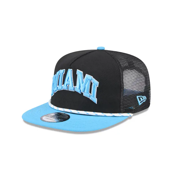 Miami Marlins MLB New Era TT Wordmark Mesh Rope Golfer TURQ
